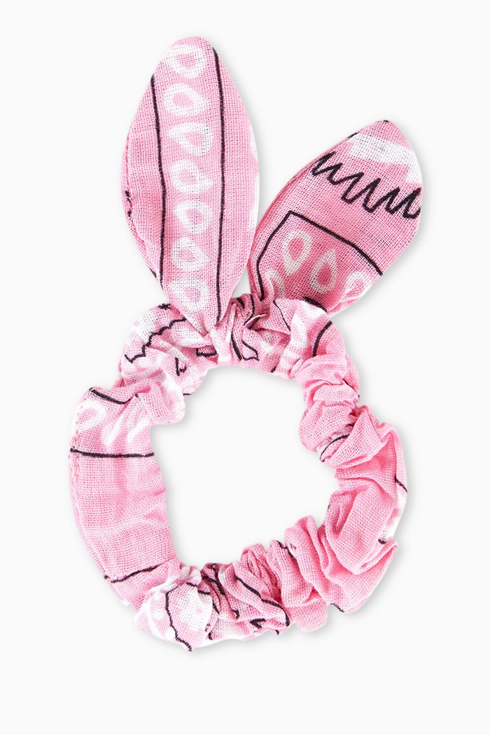 

Chouchou Bandana Hair Tie in Cotton, Pink