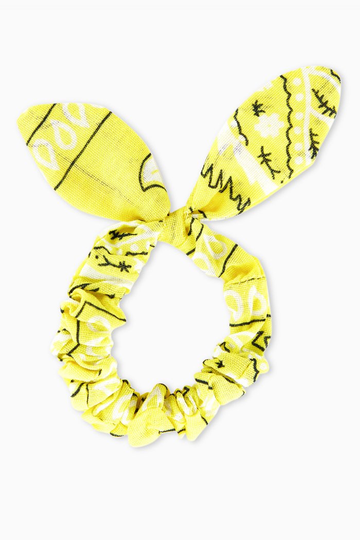 

Chouchou Bandana Hair Tie in Cotton, Yellow