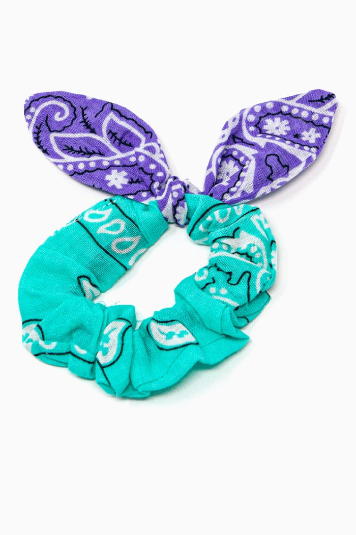 Chouchou Bandana Hair Tie in Cotton, Multicolour