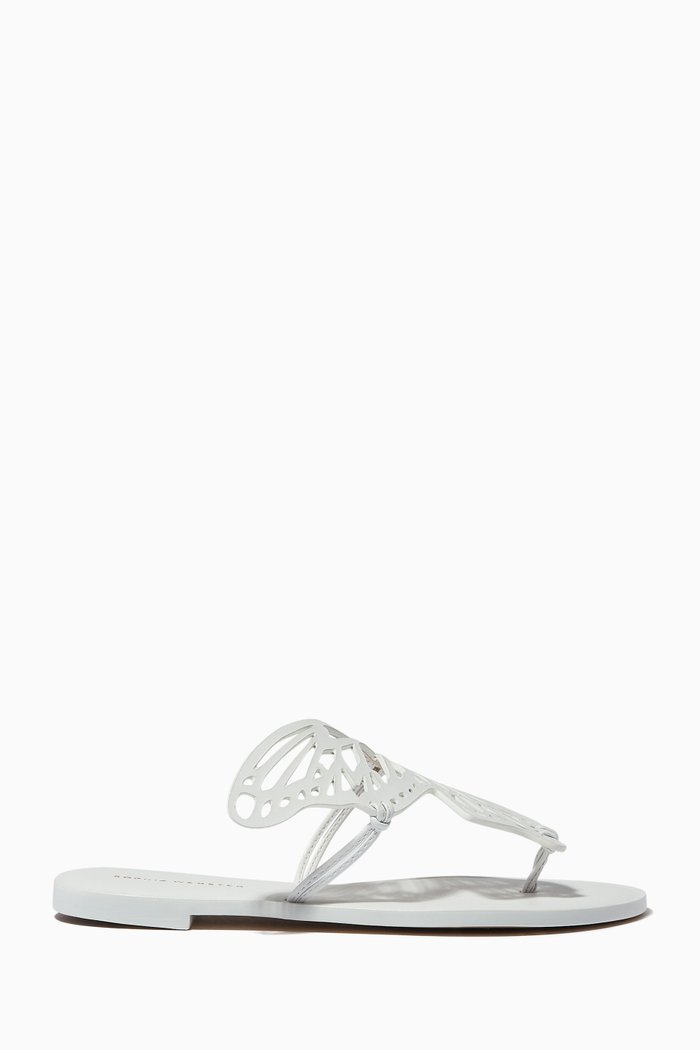 

Talulah Flat Sandals in Nappa, White