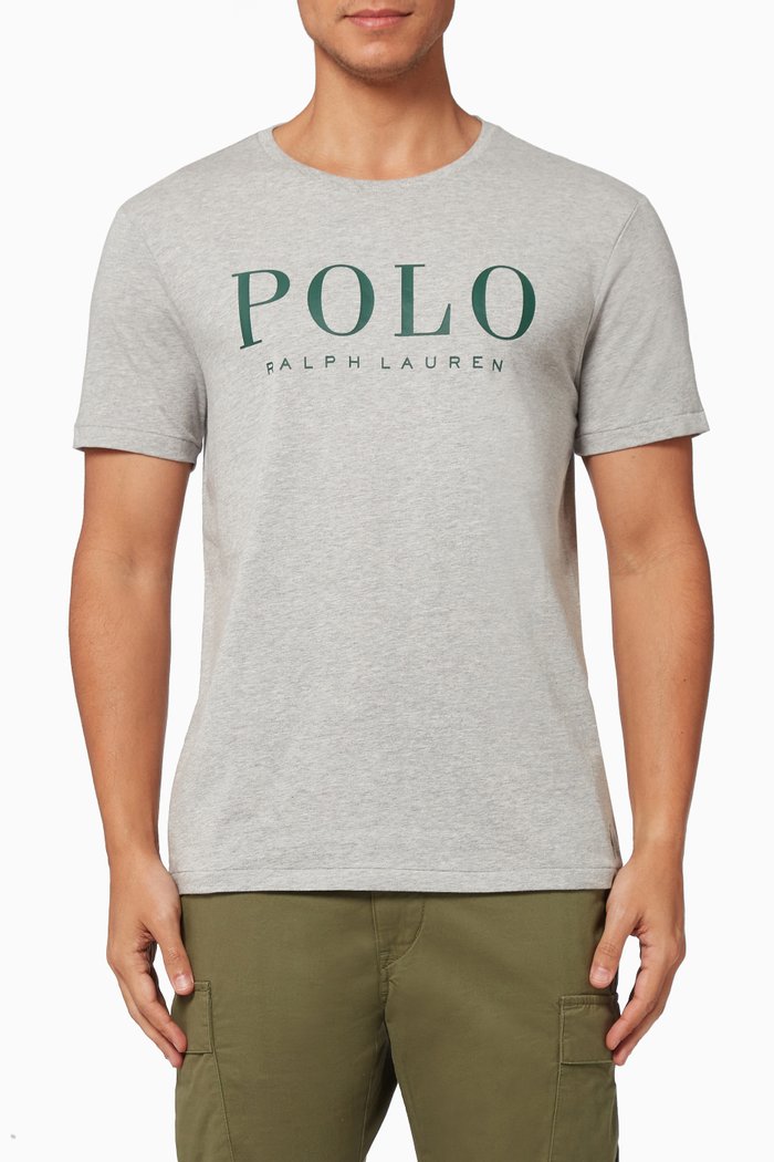

Custom Slim Fit Logo T-shirt in Cotton Jersey, Grey