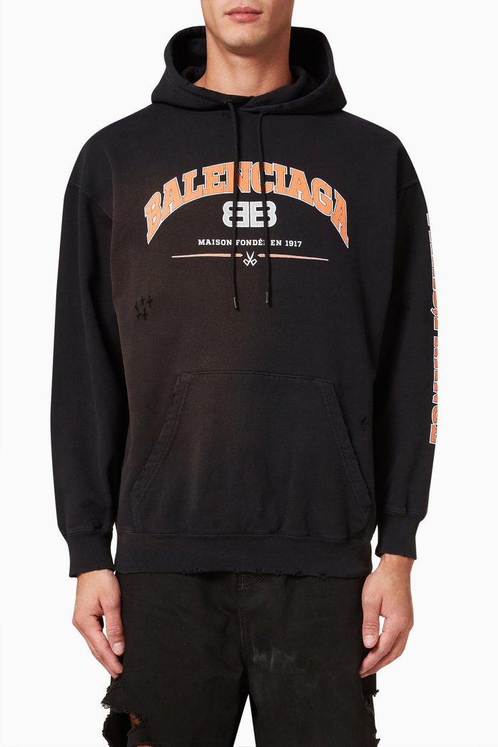 

Medium Fit Hoodie in Fleece, Black