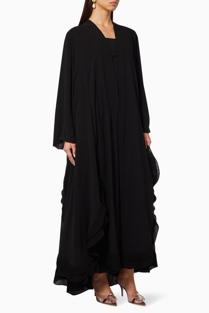 

Pleated Abaya, Black