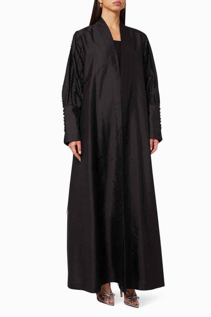 

Beaded Abaya, Black