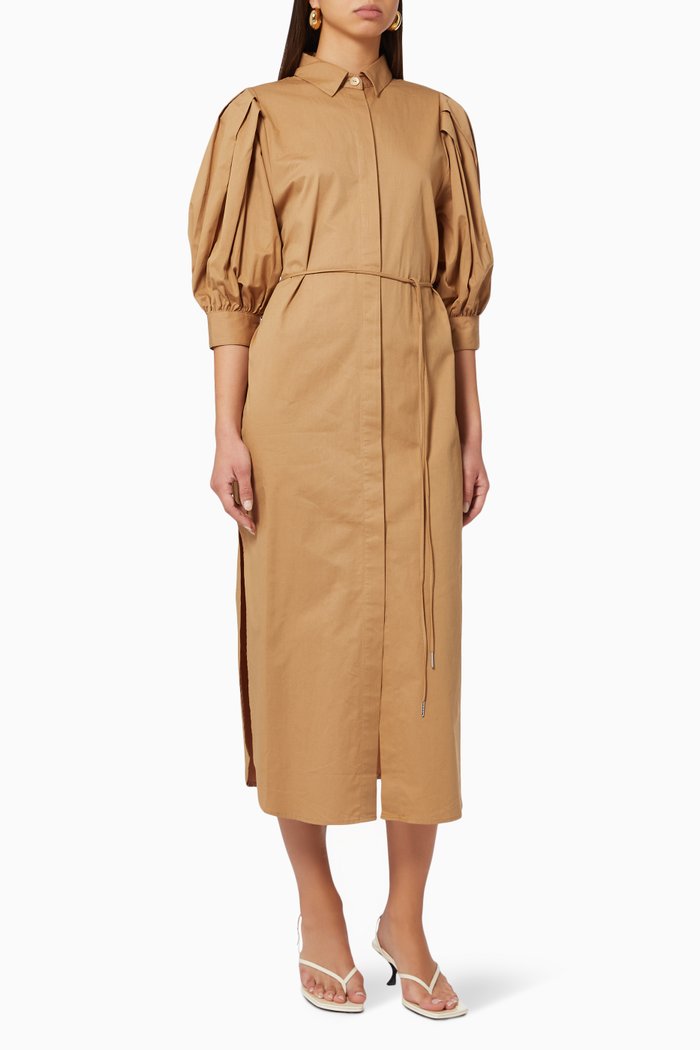 

Could Be More Dress in Cotton, Brown
