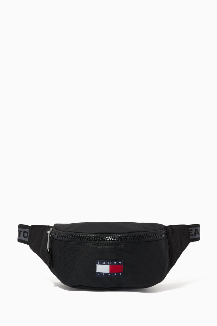 

Casual Utility Belt Bag in Nylon, Black