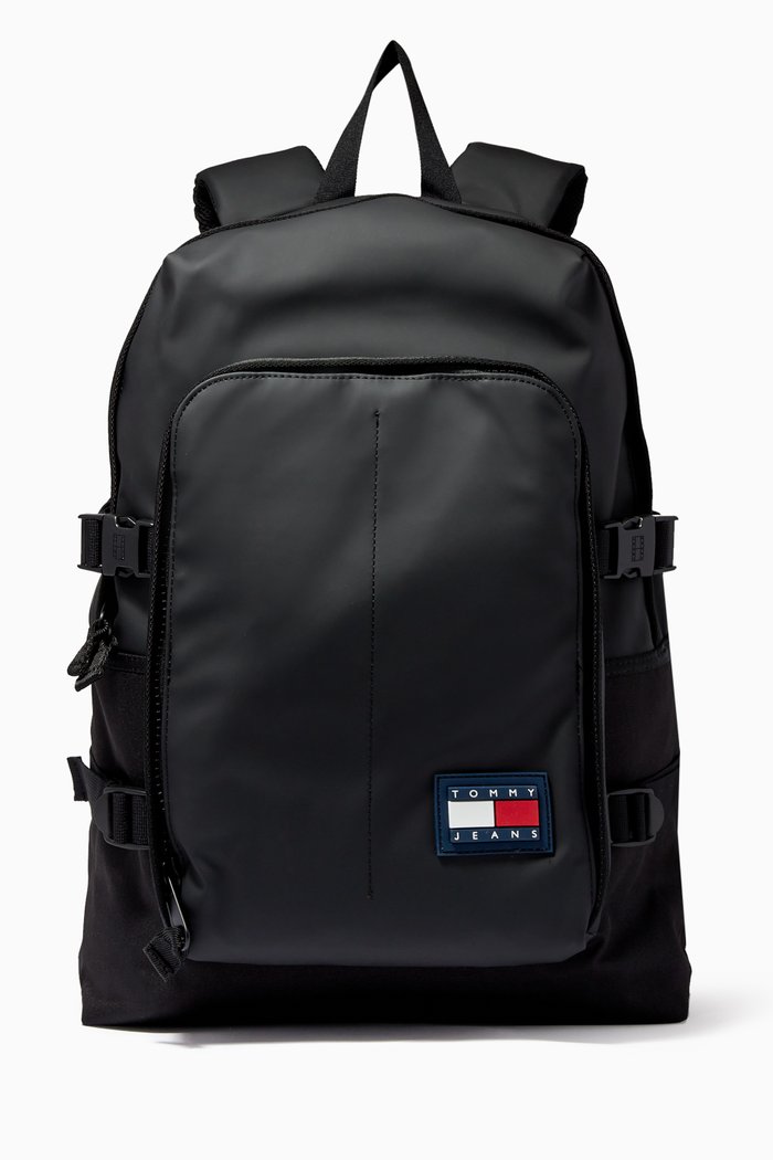 

Urban Tommy Badge Backpack in PU, Black