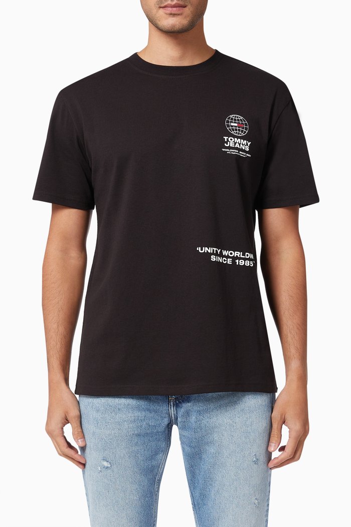 

Unity Logos T-Shirt in Organic Cotton, Black