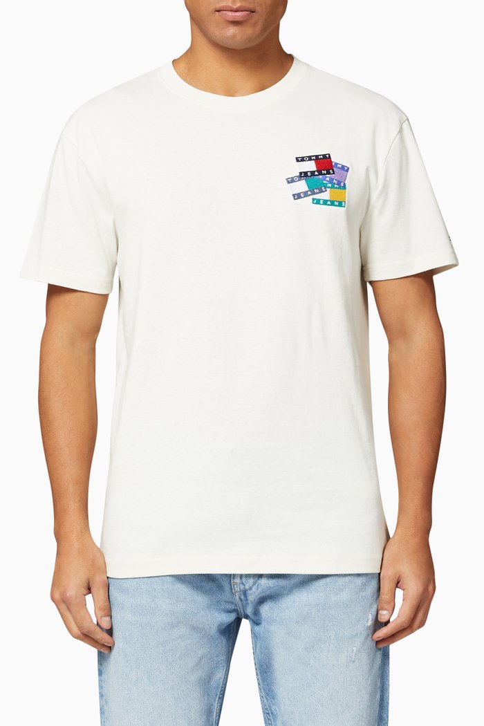 

Badge T-Shirt in Organic Cotton, White