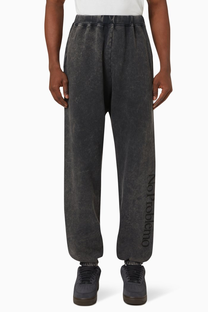 

No Problemo Sweatpants in Cotton Fleece, Black