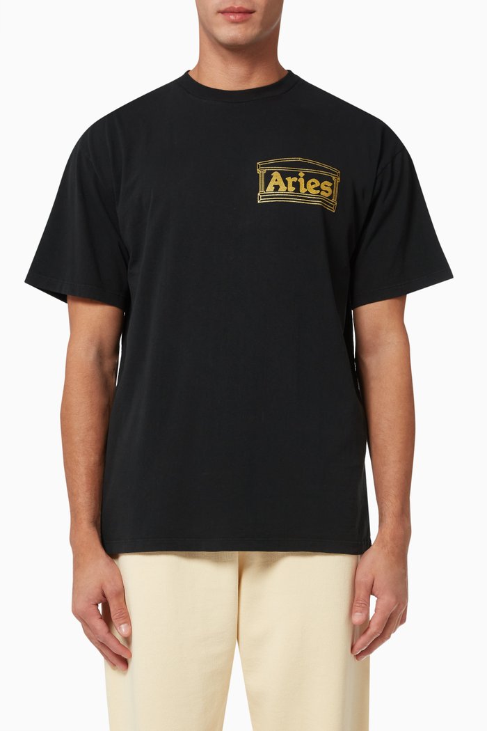 Temple T-shirt in Cotton Jersey, Black
