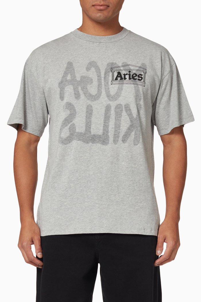 

Yoga Kills T-Shirt in Cotton Jersey, Grey