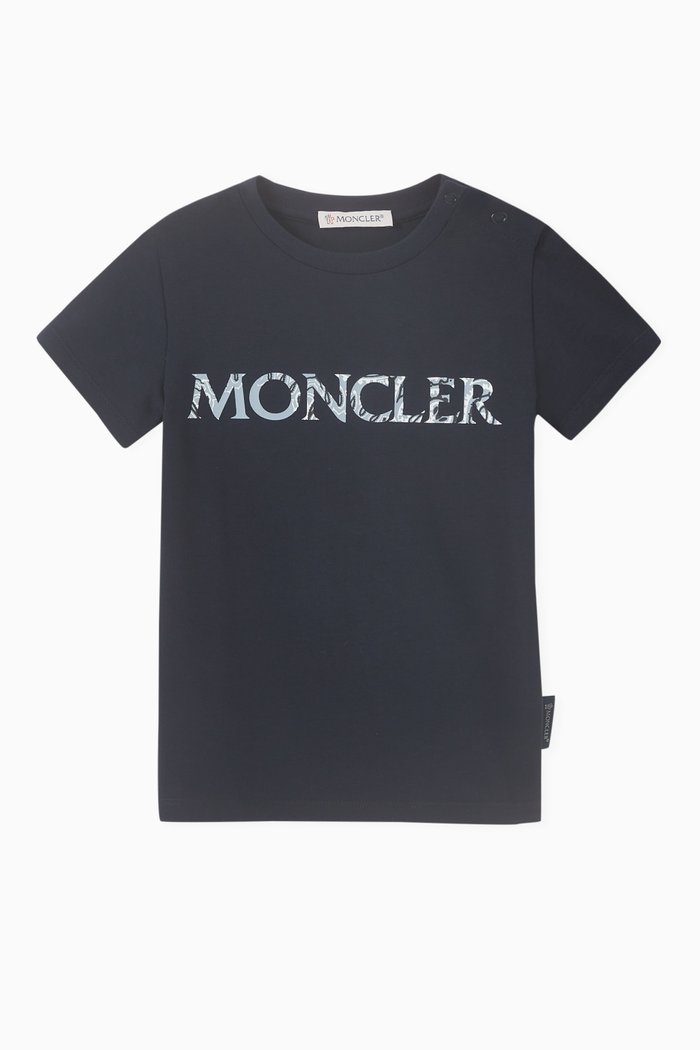 

Brand Logo Print T-shirt in Cotton, Black