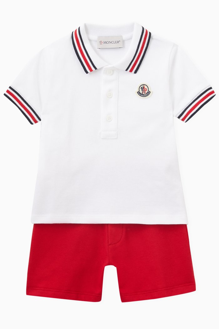 

Polo Shirt and Shorts Set, Neutral
