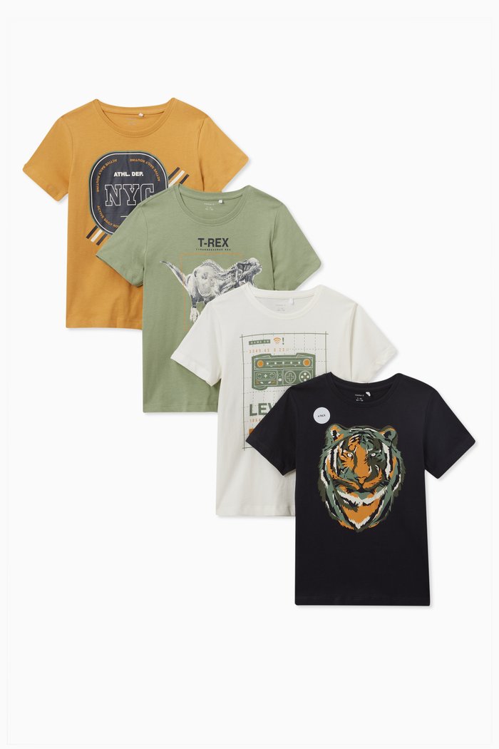 

Graphic T-shirt, Set of 4, Blue