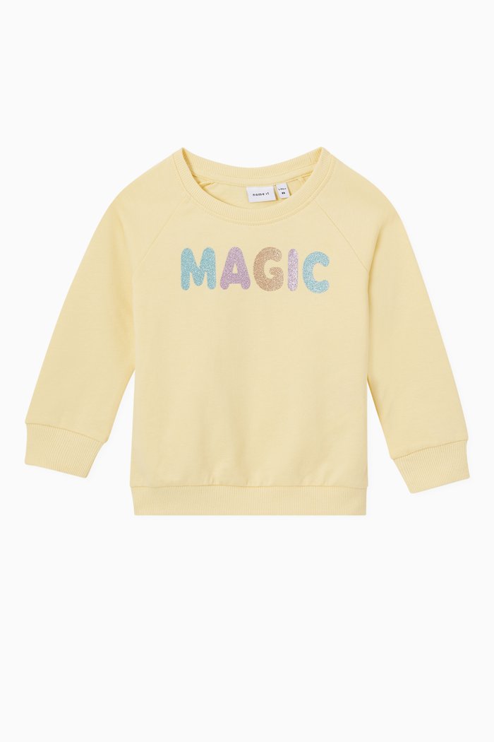 

Print Sweatshirt in Cotton Fleece, Neutral