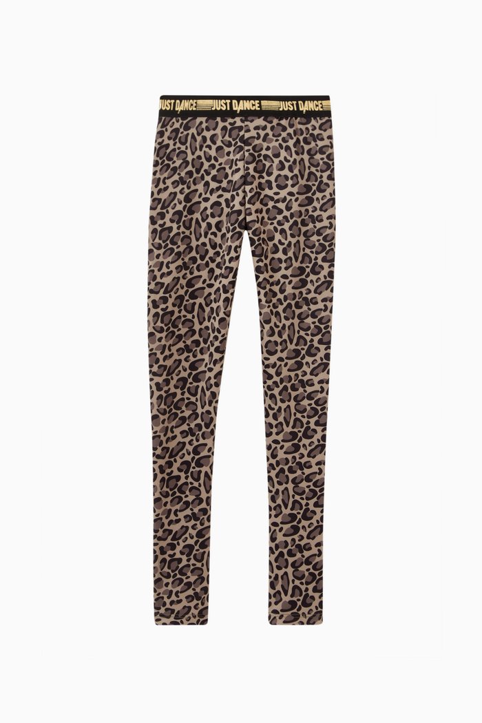 

All-Over Animal Print Just Dance Leggings, Purple