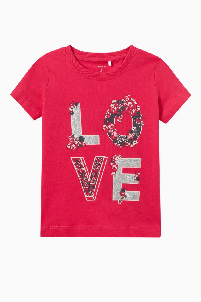 

Graphic T-shirt in Jersey, Pink