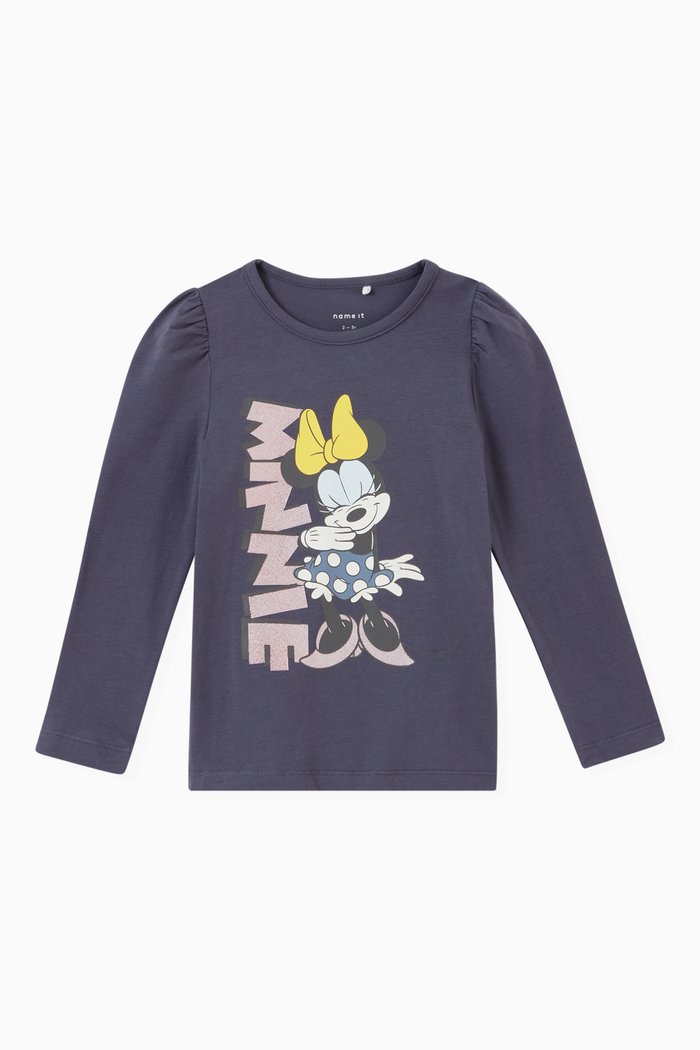

Minnie Mouse Long Sleeve T-Shirt in Cotton Stretch, Blue
