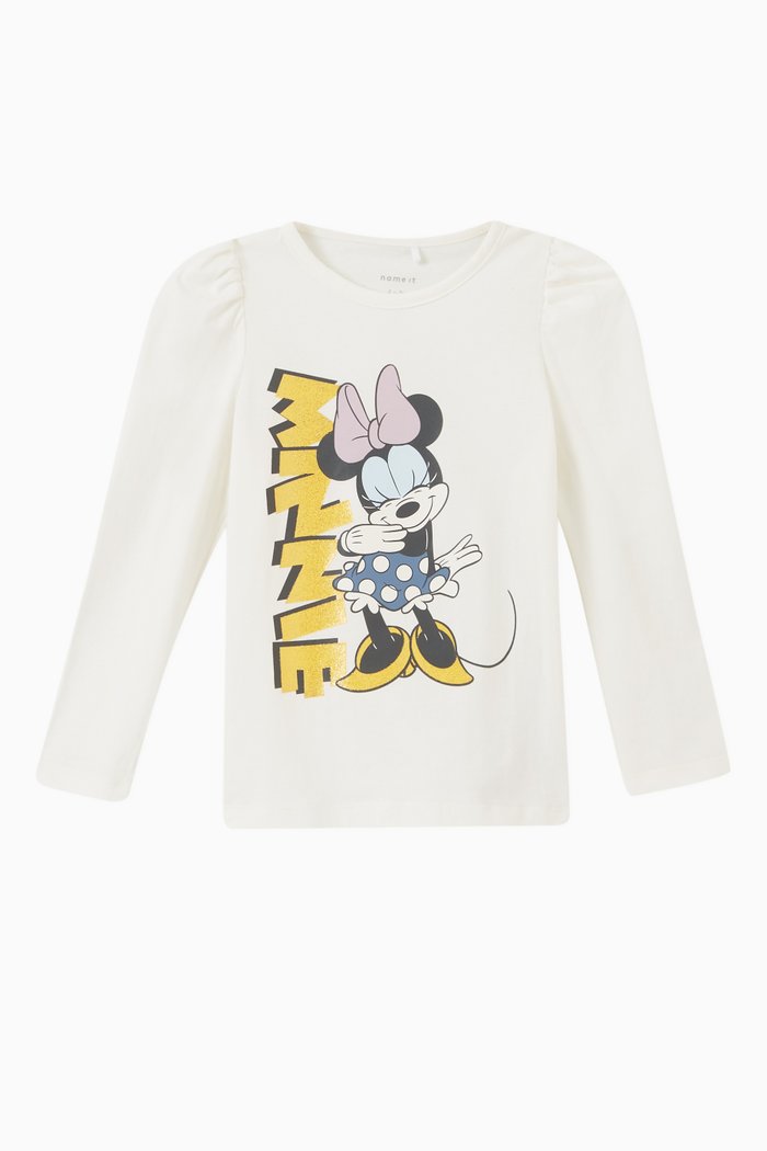 

Minnie Mouse Long Sleeve T-Shirt in Cotton Stretch, White