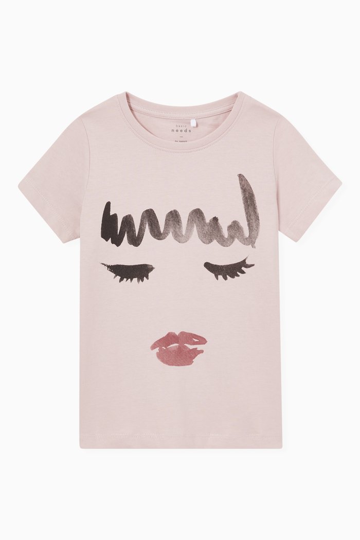 

Graphic T-shirt in Organic Cotton Jersey, Purple