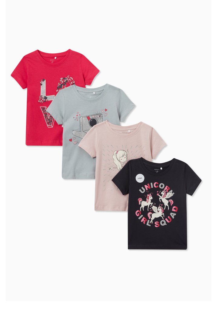 

Graphic T-shirt, Set of 4, Blue