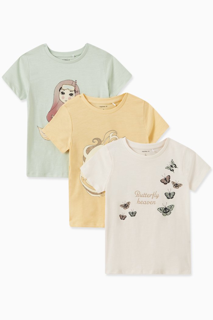 

Jusa T-shirts in Cotton Jersey, Set of 3, Yellow