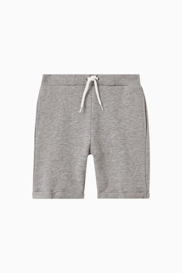 

Jirg Long Sweat Shorts in Unbrushed Fleece, Grey