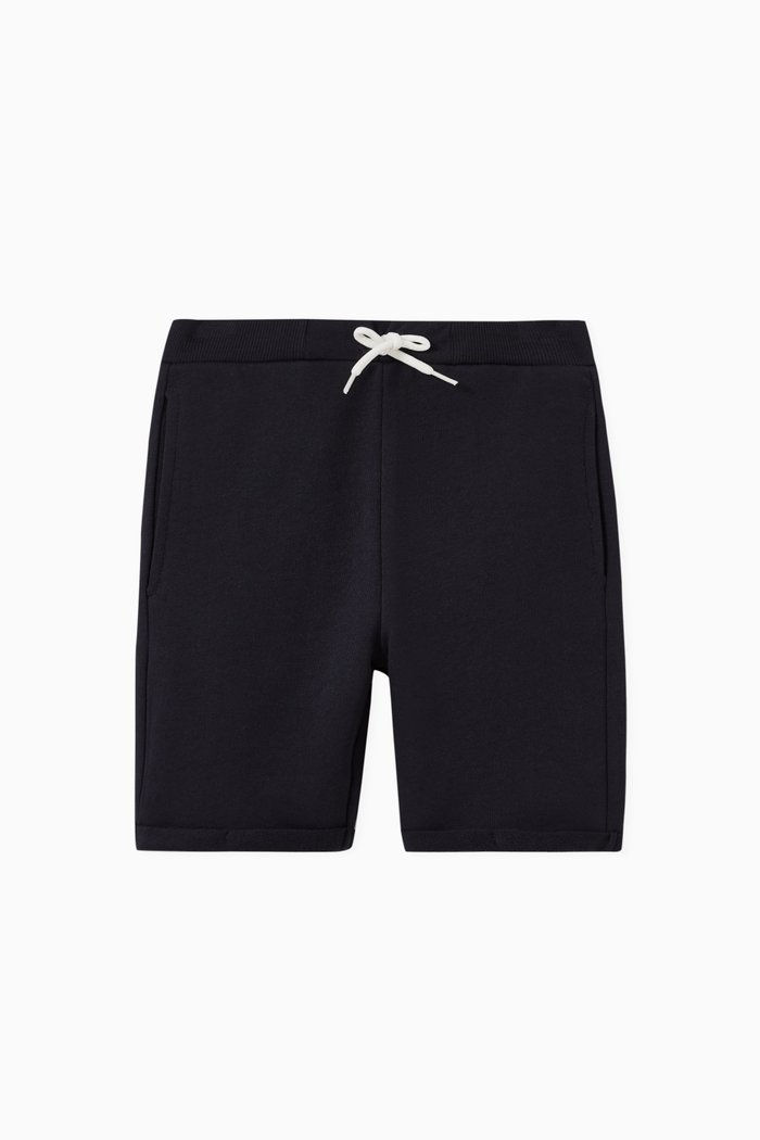 

Jirg Long Sweat Shorts in Unbrushed Fleece, Blue