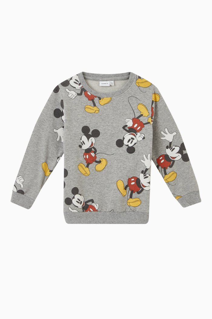 

Mickey Mouse Sweatshirt in Organic Stretch Cotton, Grey
