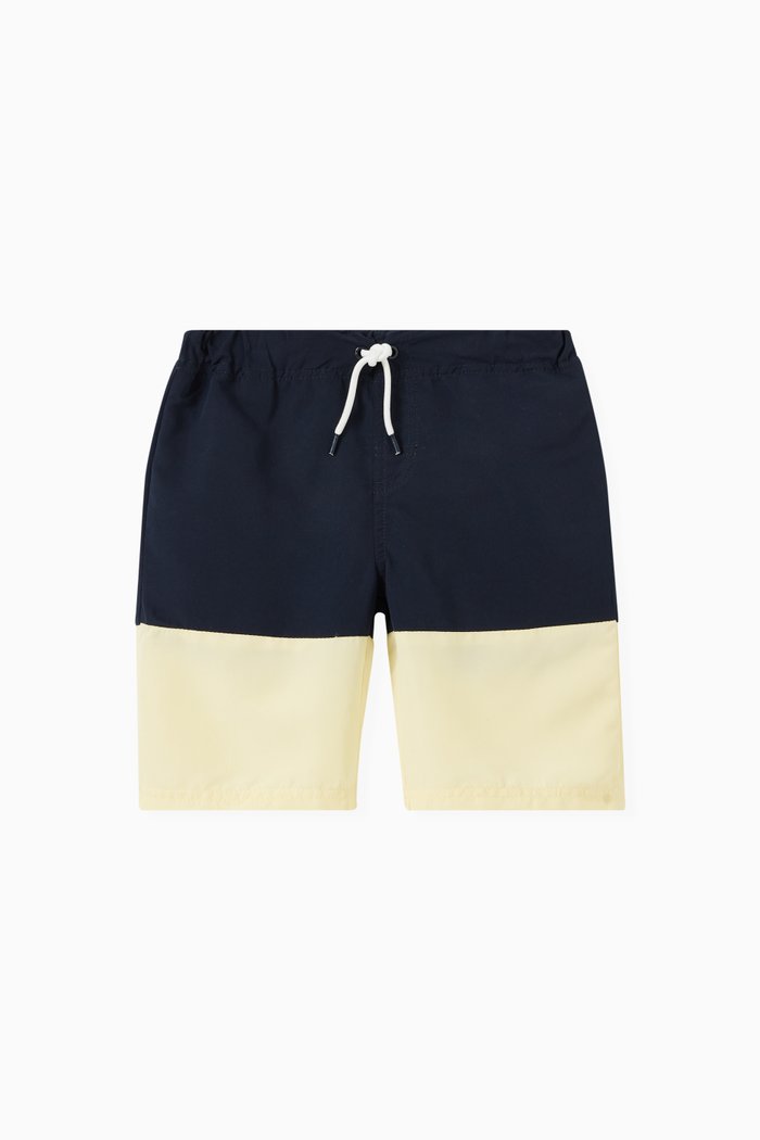

Color Block Swim Shorts, Blue