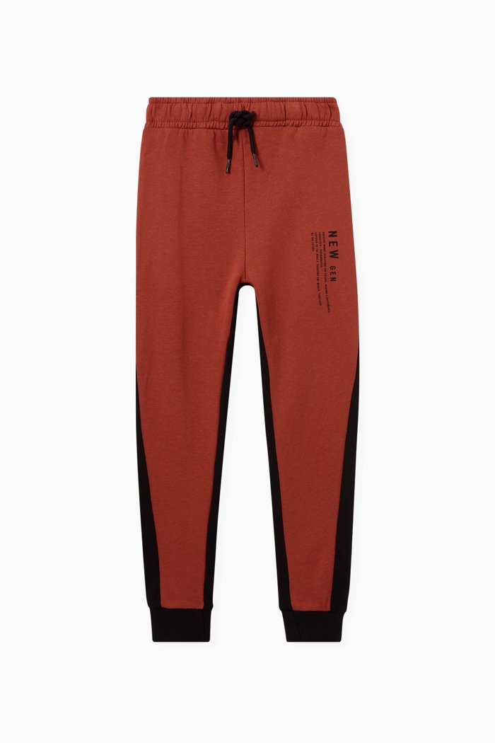 

Colour-block Joggers in Jersey, Brown