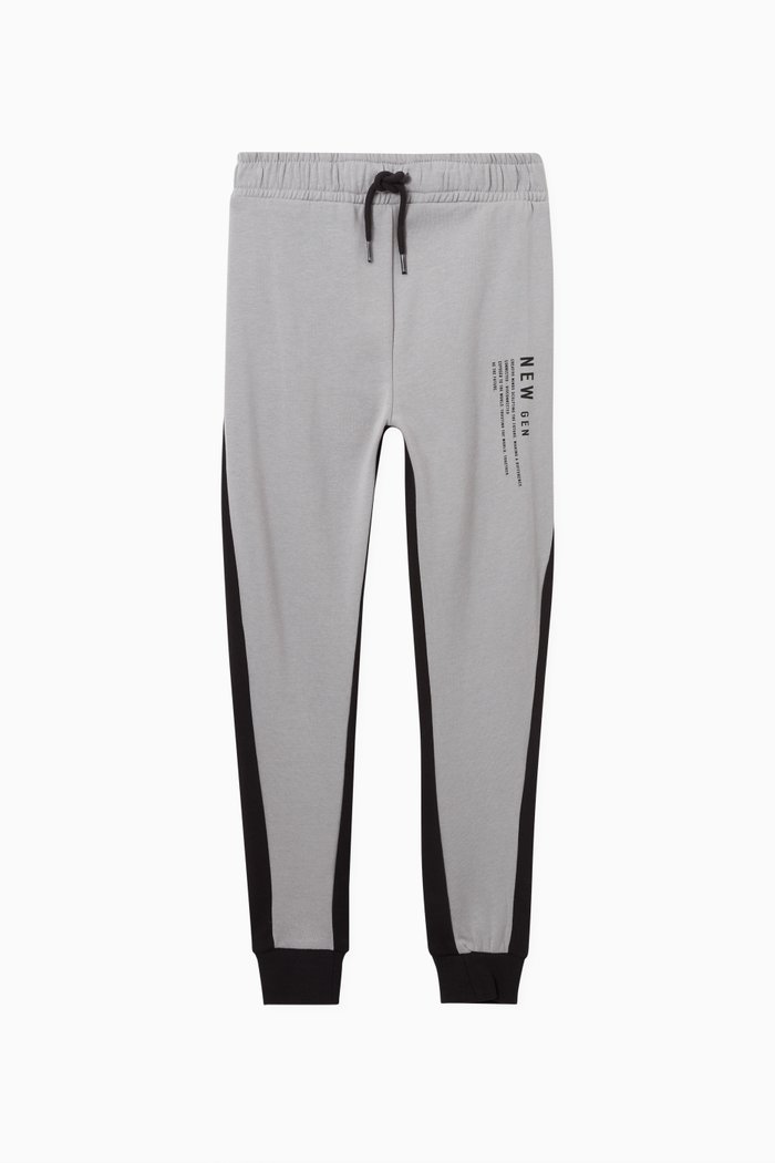 

Colour-block Joggers in Jersey, Grey