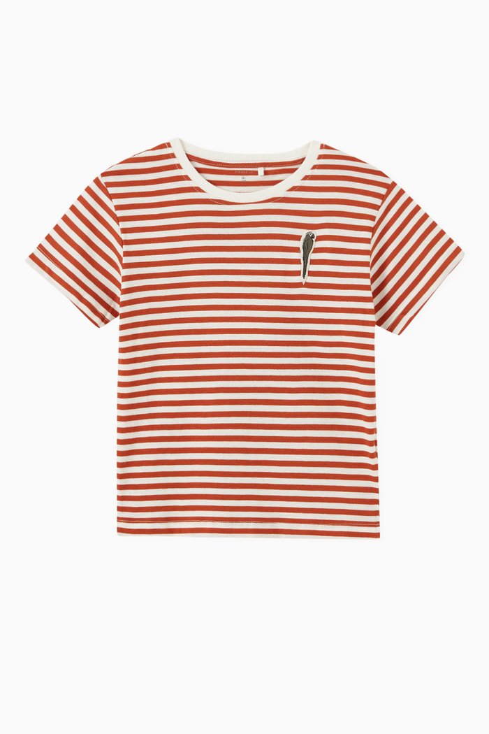 

Striped Animal T-shirt in Cotton, Brown