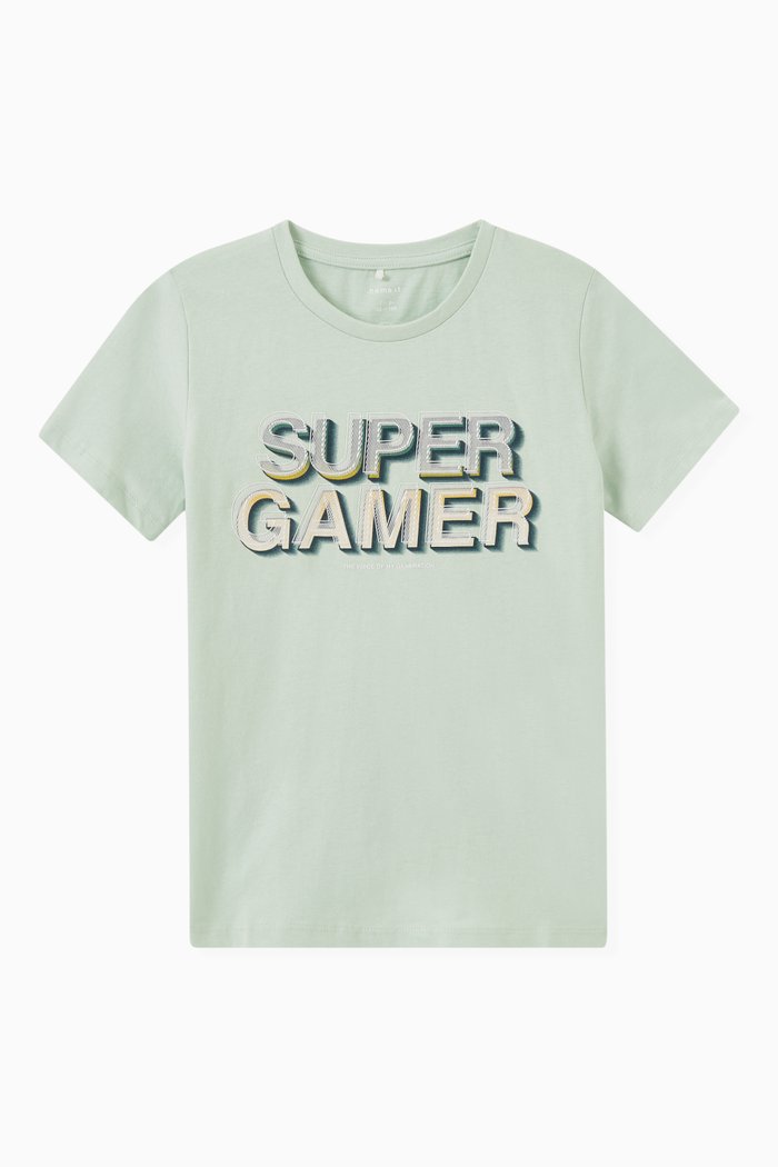 

Super Gamer T-shirt in Organic Cotton Jersey, Green