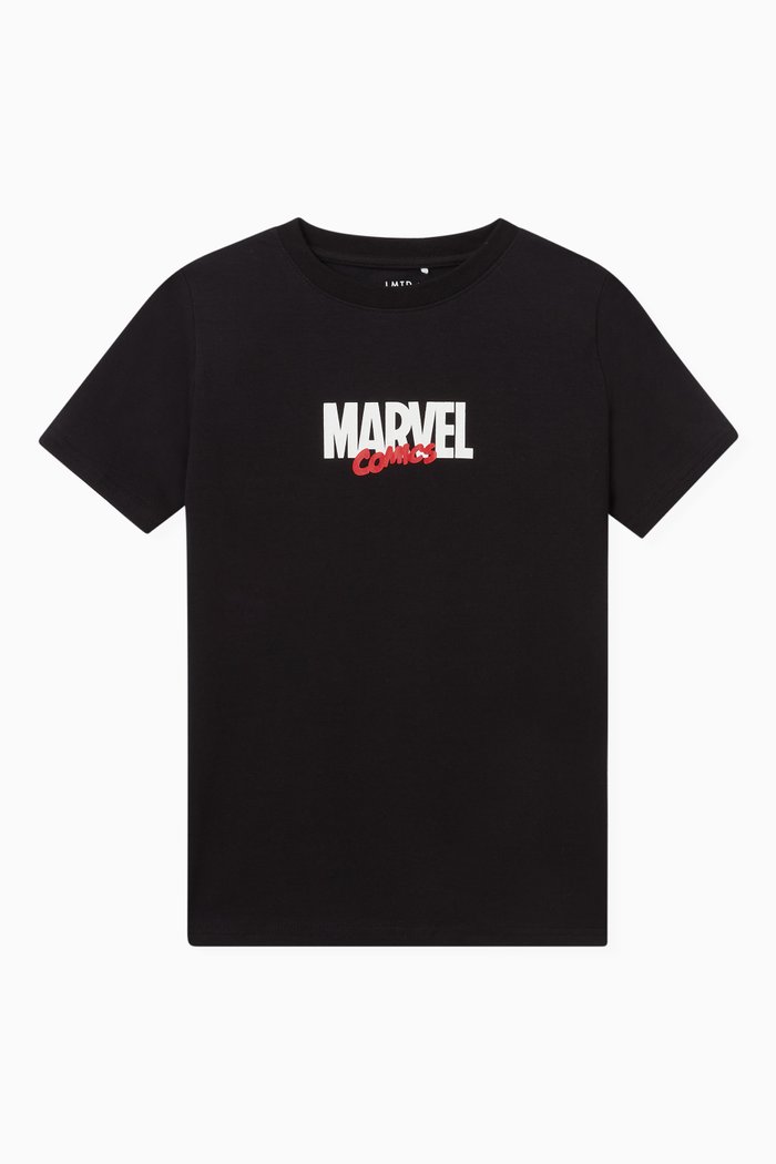 

Marvel Short Sleeve T-Shirt in Organic Cotton, Black