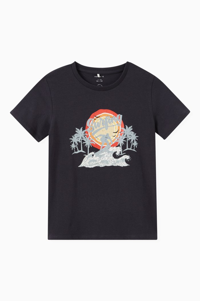 

Surfing T-shirt in Cotton Jersey, Blue