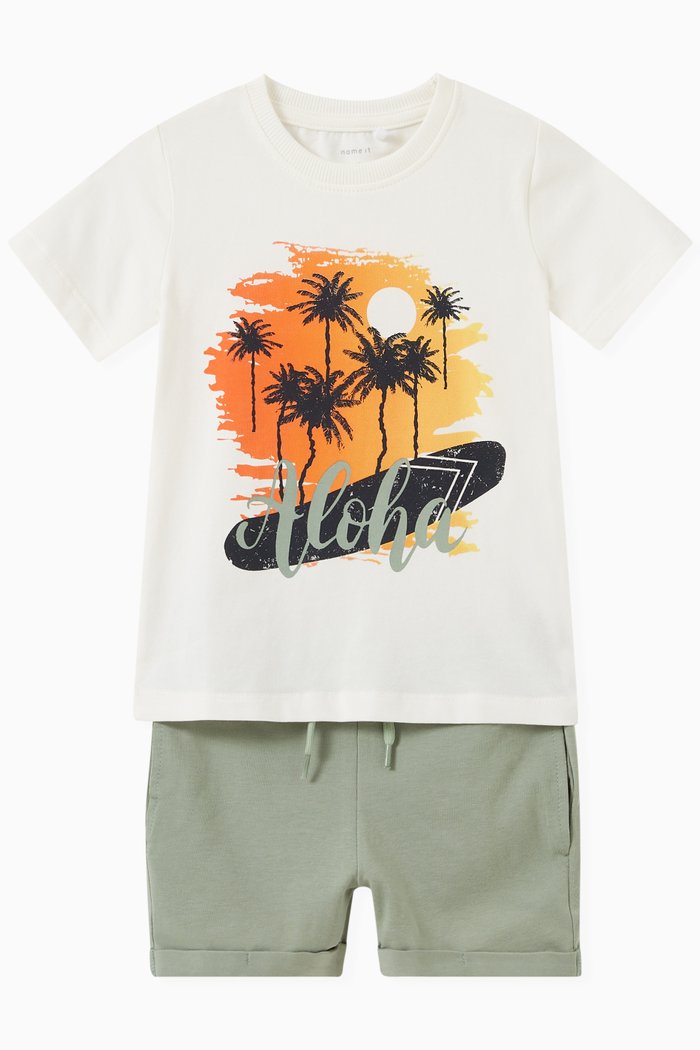 

Jerl T-shirt & Shorts Set in Cotton, Yellow