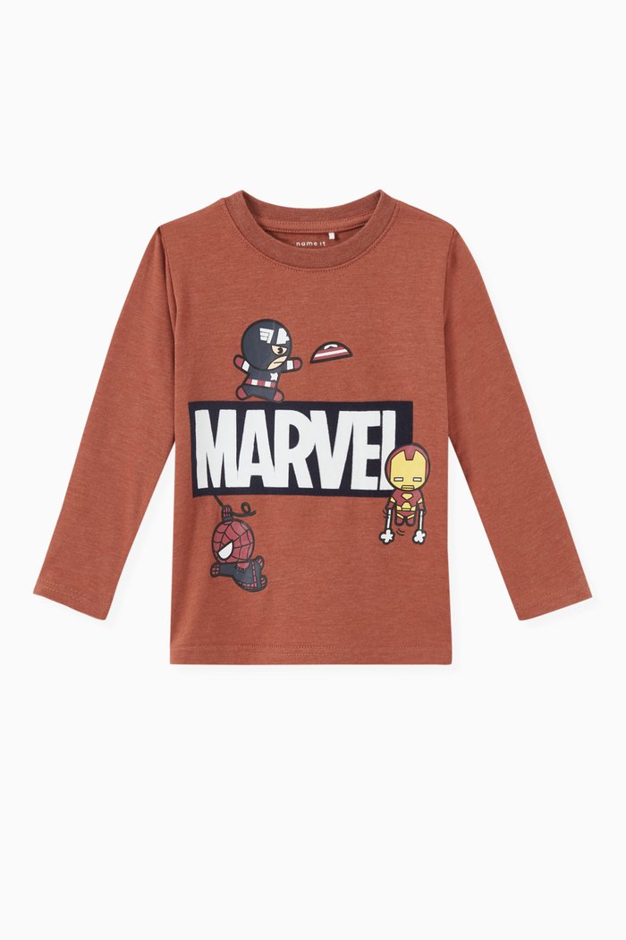 

Marvel T-shirt in Cotton Jersey, Brown