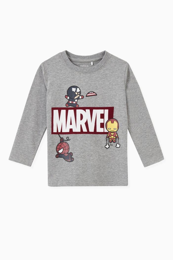 

Marvel T-shirt in Cotton Jersey, Grey