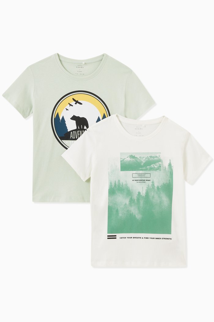 

Graphic T-shirt, Set of 2, Green