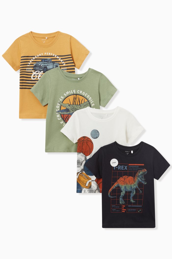 

Graphic T-shirt, Set of 4, Blue