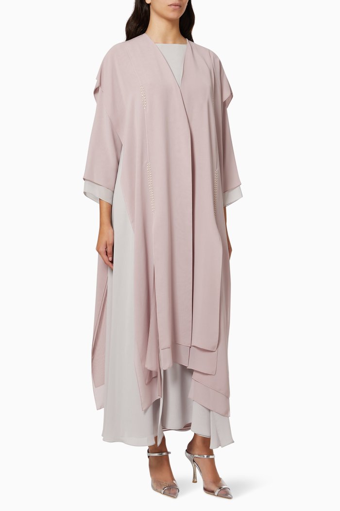 

Layered Abaya & Inner Dress, Neutral