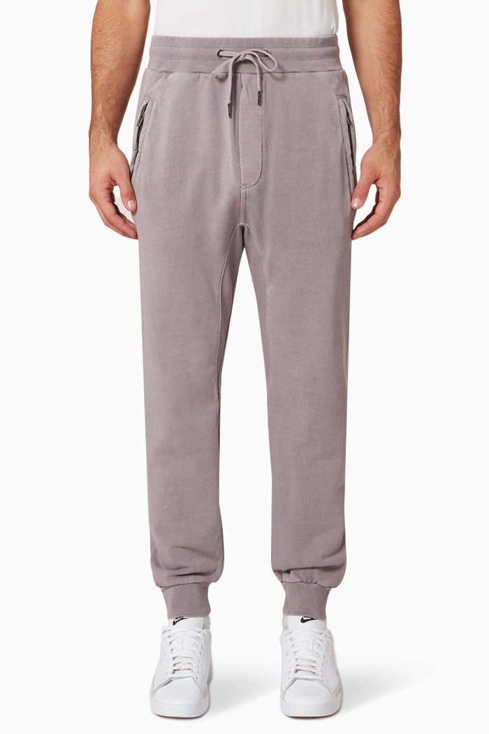 

4 x 4 Trak Sweatpants in Loopback Cotton Fleece, Purple