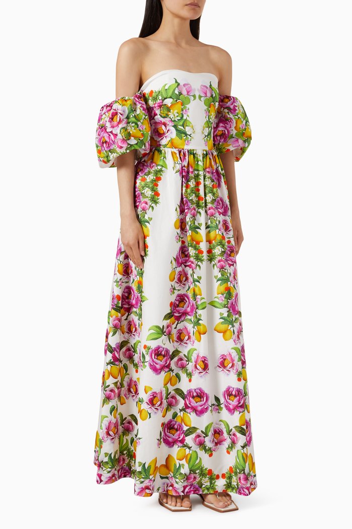 

Juliet Strapless Dress in Cotton, Pink
