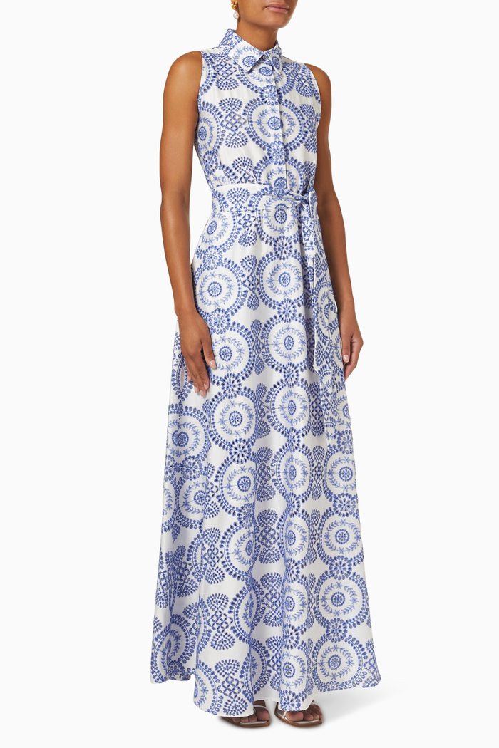

Paloma Broderie Anglaise Shirt Dress, Blue