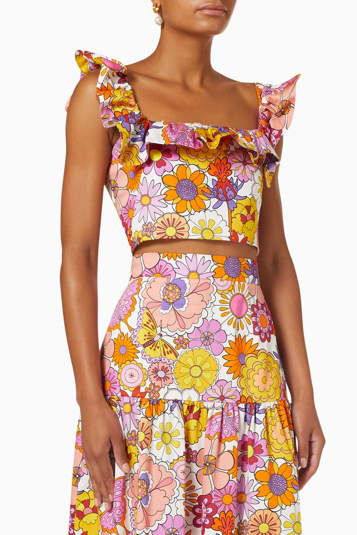 

Jazz Crop Top in Cotton, Multicolour