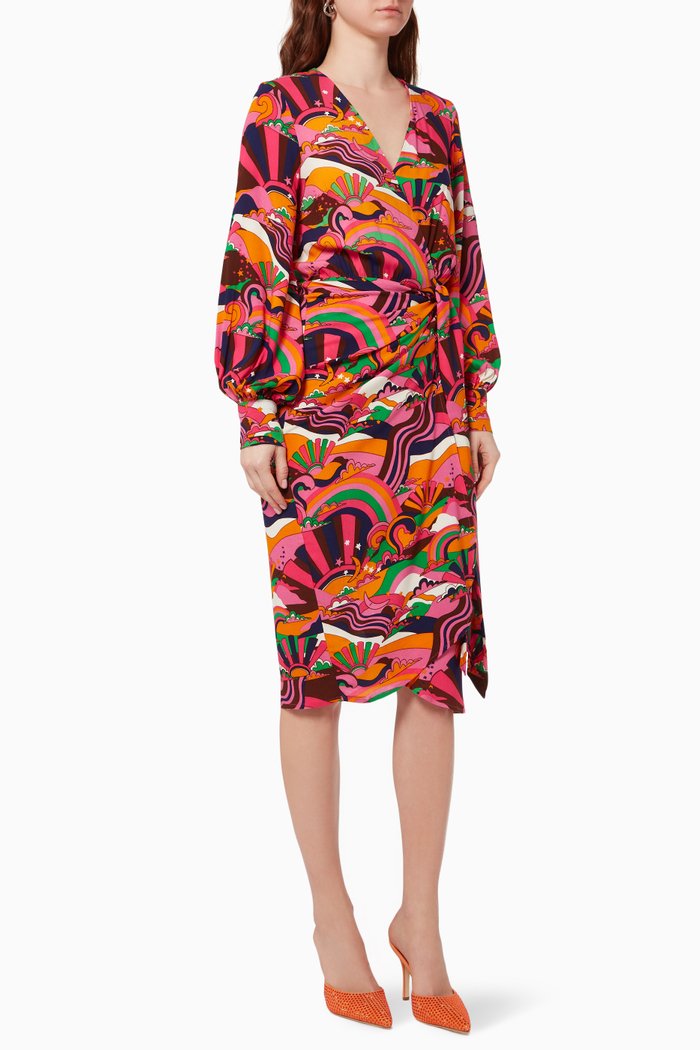 

Happy Place Midi Dress, Multicolour