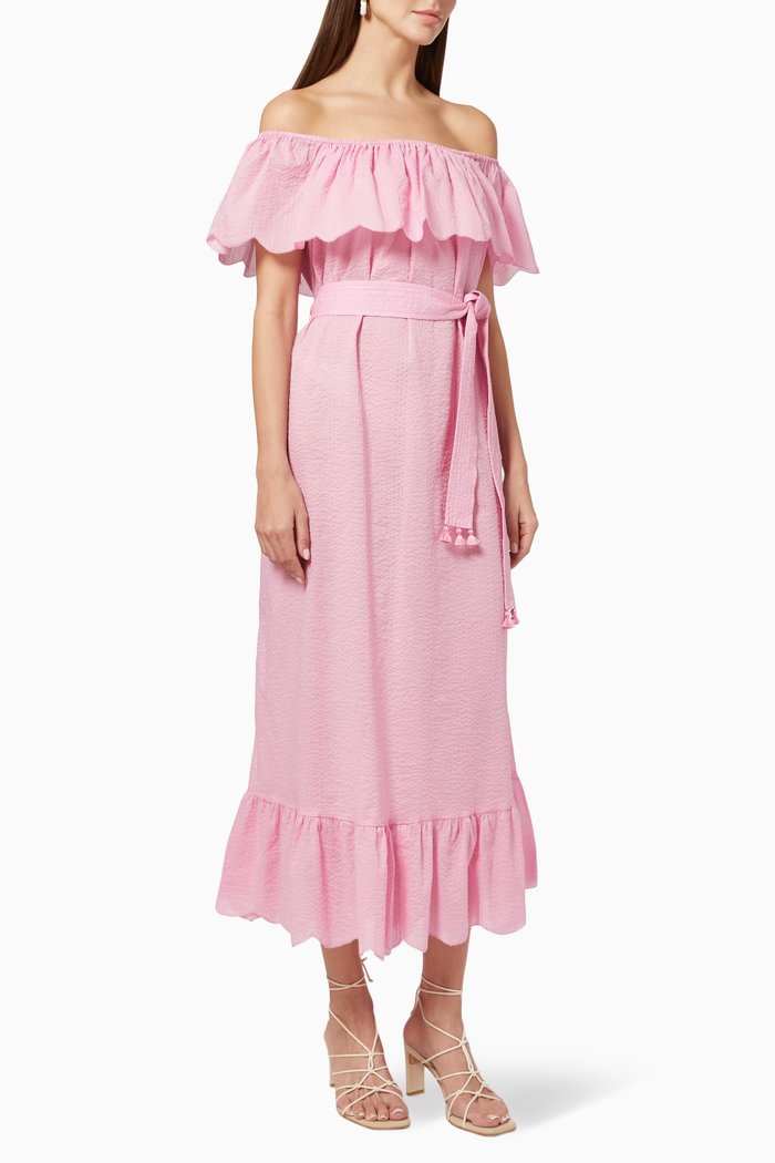 

Lemnos Dress in Crinkle Cotton, Pink