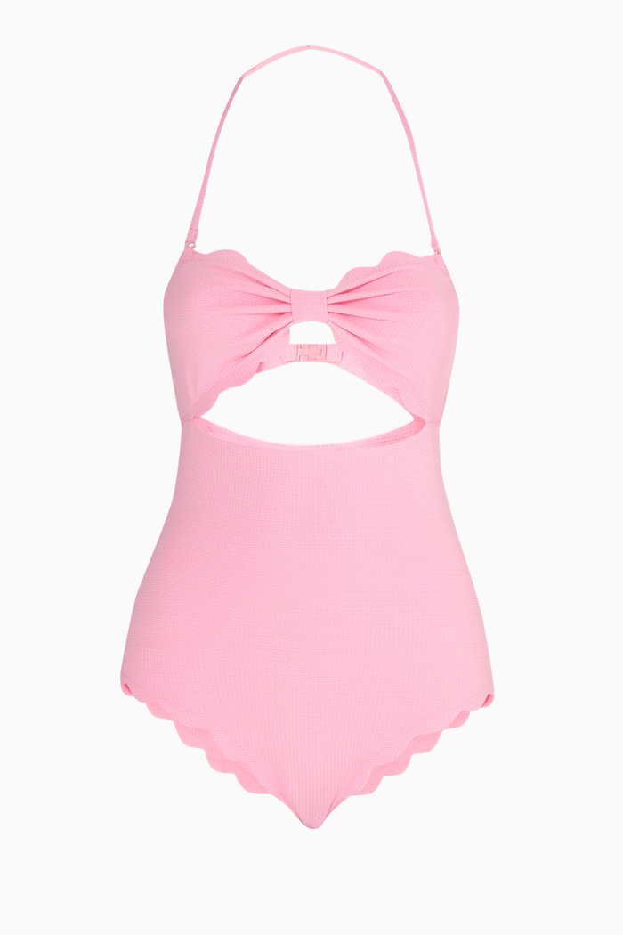 Antibes Swimsuit in Textured Nylon, Pink